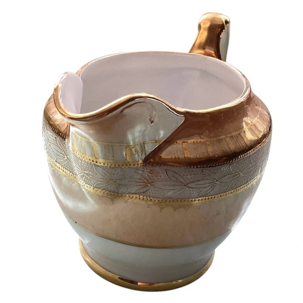 Antique Hand Painted Noritake Moriage Creamer